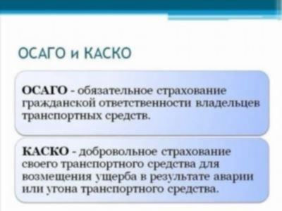 Чем отличается ОСАГО от КАСКО