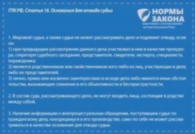 Доказательства, подтверждающие необходимость отвода судьи