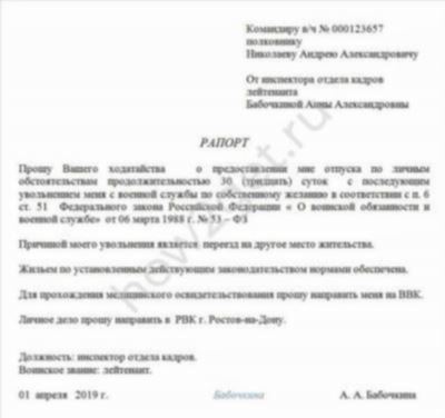 Процедура оформления отпуска для военнослужащих